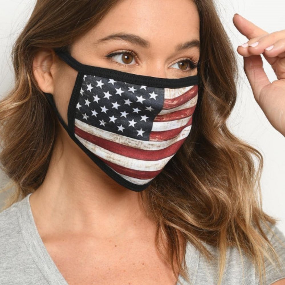 2 for $20! American Flag print face mask - Picture 2 of 11